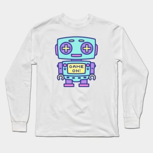 GAME ON pastel robot Long Sleeve T-Shirt